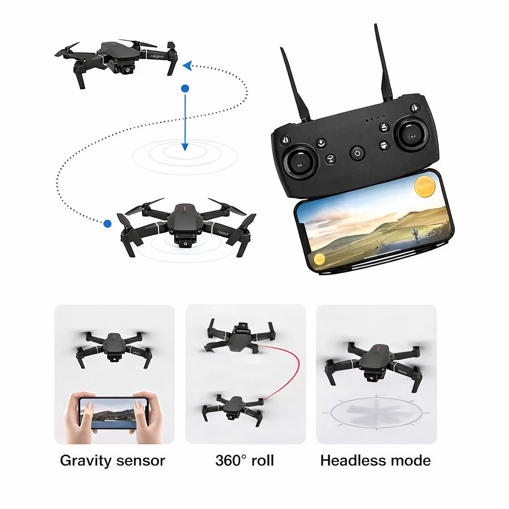 Drone E88 Con Doble Camara Hd